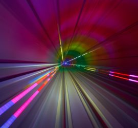 abstract background, tunnel with lights