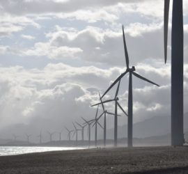 windmills on beach