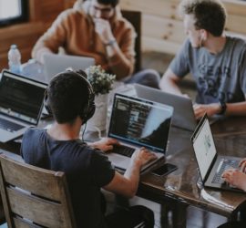 people working on a computer