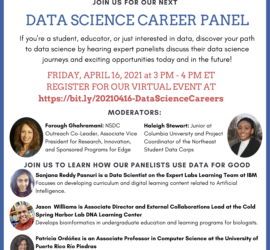 April Data Science Career Panel Flyer