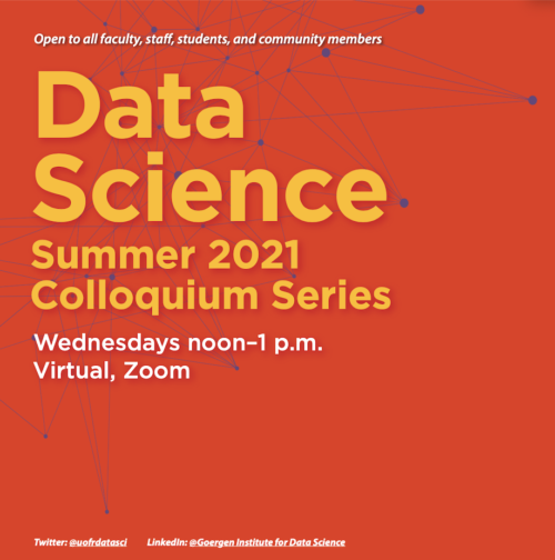 Poster for Data Science Summer 2021 Colloquium