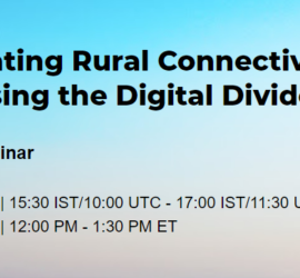 Poster for Accelerating Rural Connectivity and Closing the Digital Divide webinar