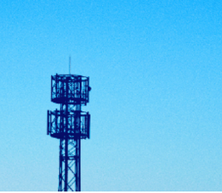 Image of the top of a radio tower