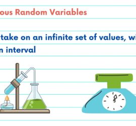Flashcard slide featuring information about continuous random variables