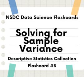 Flashcard Intro Slide: Solving for Sample Variance