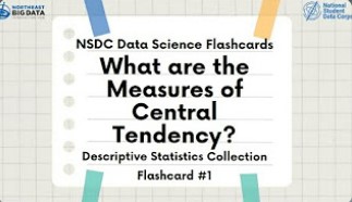 Flashcard Intro Slide: What are the Measures of Central Tendency? Descriptive Statistics Collection