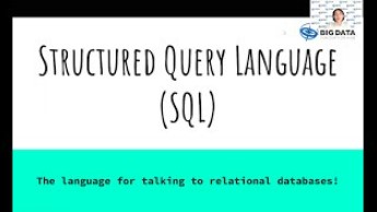 Webinar screenshot on the Structured Query Language (SQL) The Language for talking to relational databases
