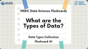 Flashcard Intro Slide: What are the Types of Data? Data Types Collection