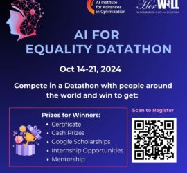 Advert for Ai for Equality Datathon
