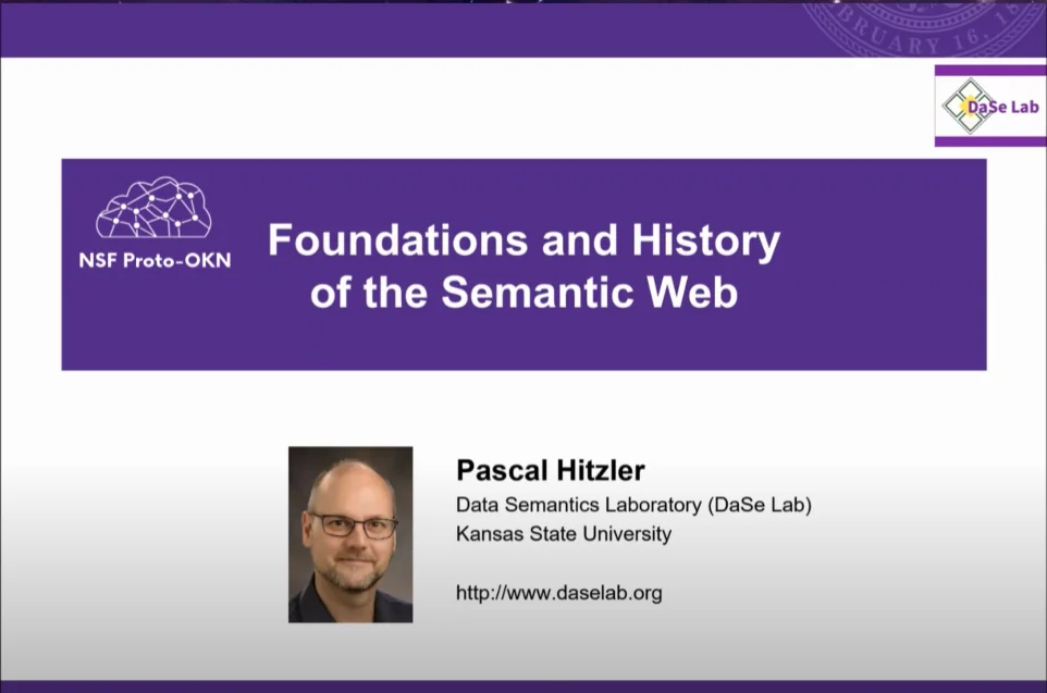 Front cover of the "Foundations and History of the Semantic Web" Presentation